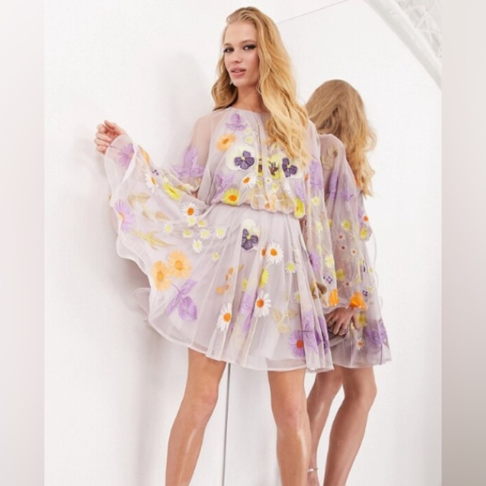 NWOT ASOS Embroidered Dress